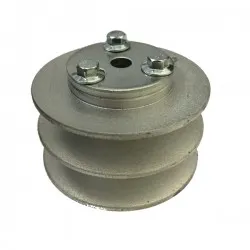 Polea Motor 2 Canales Serie B, Diam Ext. 76 Mm, Eje Estriado , Hs-008