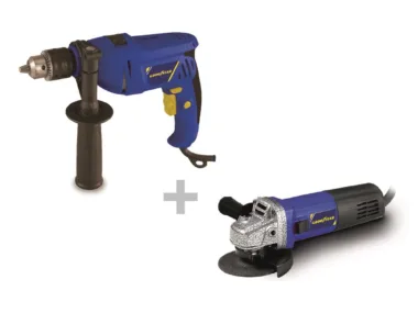 kit amoladora electrica Goodyear 750 w 115 + taladro percutor 600w 220v 50h