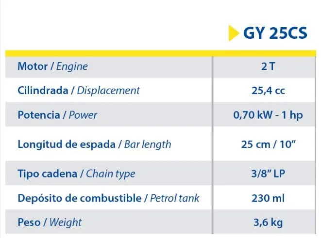 Motosierra Goodyear Gy25cs 25.4cc - Imagen 5