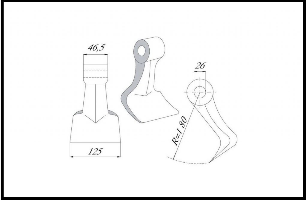 T30004027R Martillo reforzado Nª 16 MASCHIO original para Modelos  Chiara , Tornado , Leopard , Gemela - Imagen 3