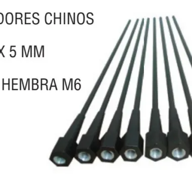 Varilla Fibra Carbono 38 Cm X 5 Mm (Unidad)