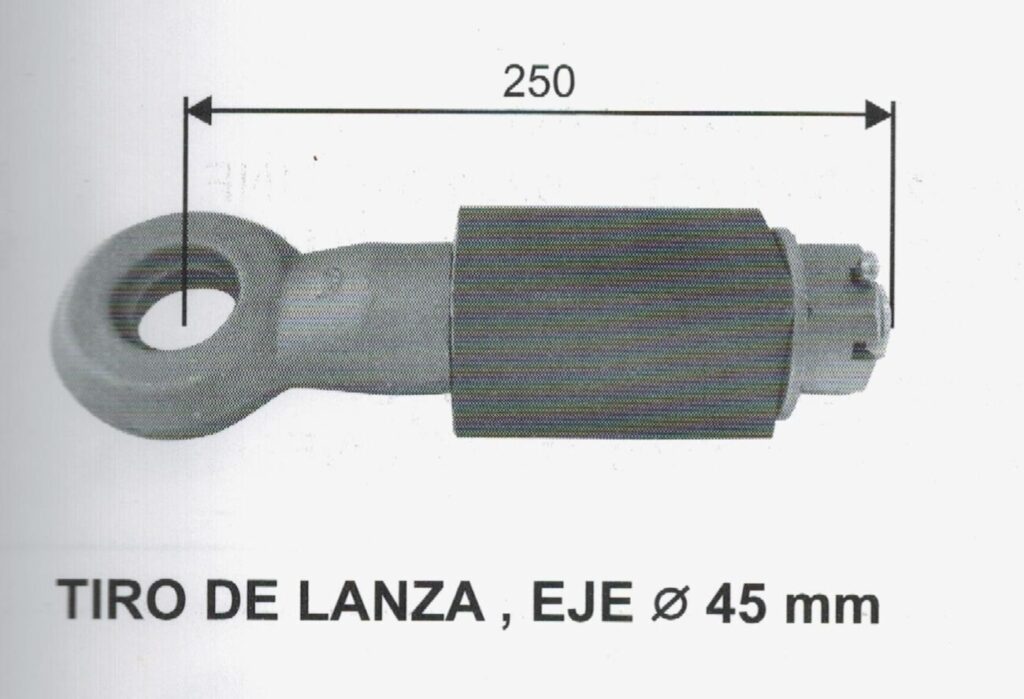 Tiro De Lanza Para Remolque (Cuadrado 60 Mm) - Imagen 2