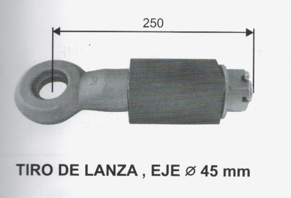 Tiro De Lanza Para Remolque  (Cuadrado 70 Mm) - Imagen 2