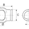 Horquilla para tubo perfilado, Ø45 mm x 45 mm (Cruceta 30,2 mm) - Imagen 3