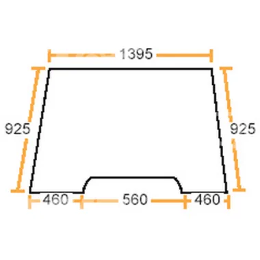 Cristal Parabrisas Delantero Fijo para Tractores Renault Ares Series 500, 600, 700, 800 y Atles