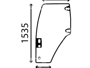 Cristal de la Puerta Izquerda Tractores Case, New Holland, Ford y Fiat