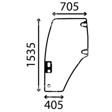 Cristal de la Puerta Izquerda Tractores Case, New Holland, Ford y Fiat