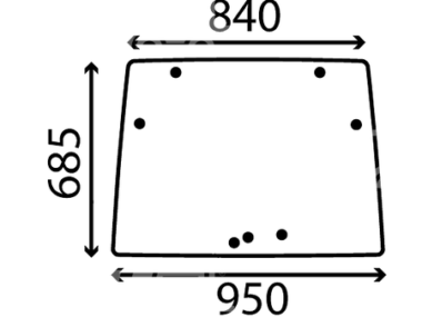 Cristal Parabrisas Frontal Abatible John Deere Series 5005F/V y 5015F/V