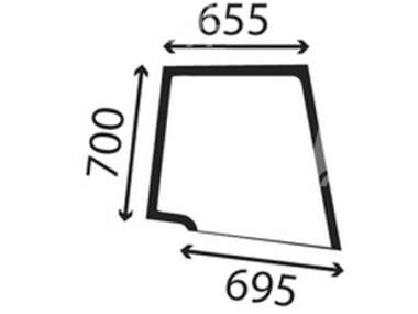 Cristal de puerta superior  derecho  plano tintado 5092898