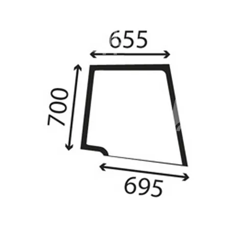 Cristal de puerta superior  derecho  plano tintado 5092898