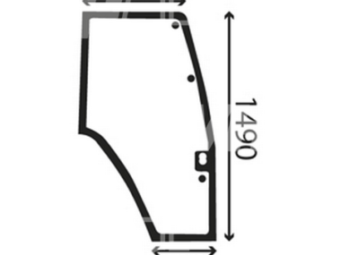 Cristal de puerta superior  derecho curvado tintado Ford ,Fiat 81871241