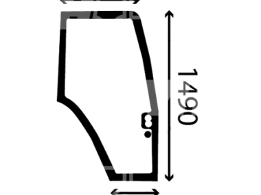 Cristal Puerta Derecha Tractores New Holland, Fiat y Ford con Cristales Tintados Verdes 82000397