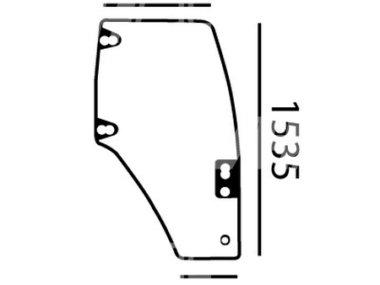 Cristal de puerta derecho  curvado  tintado New Holland 82015334
