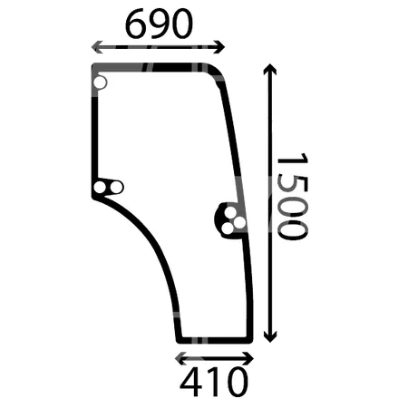 Cristal de puerta derecha New Holland 87301767